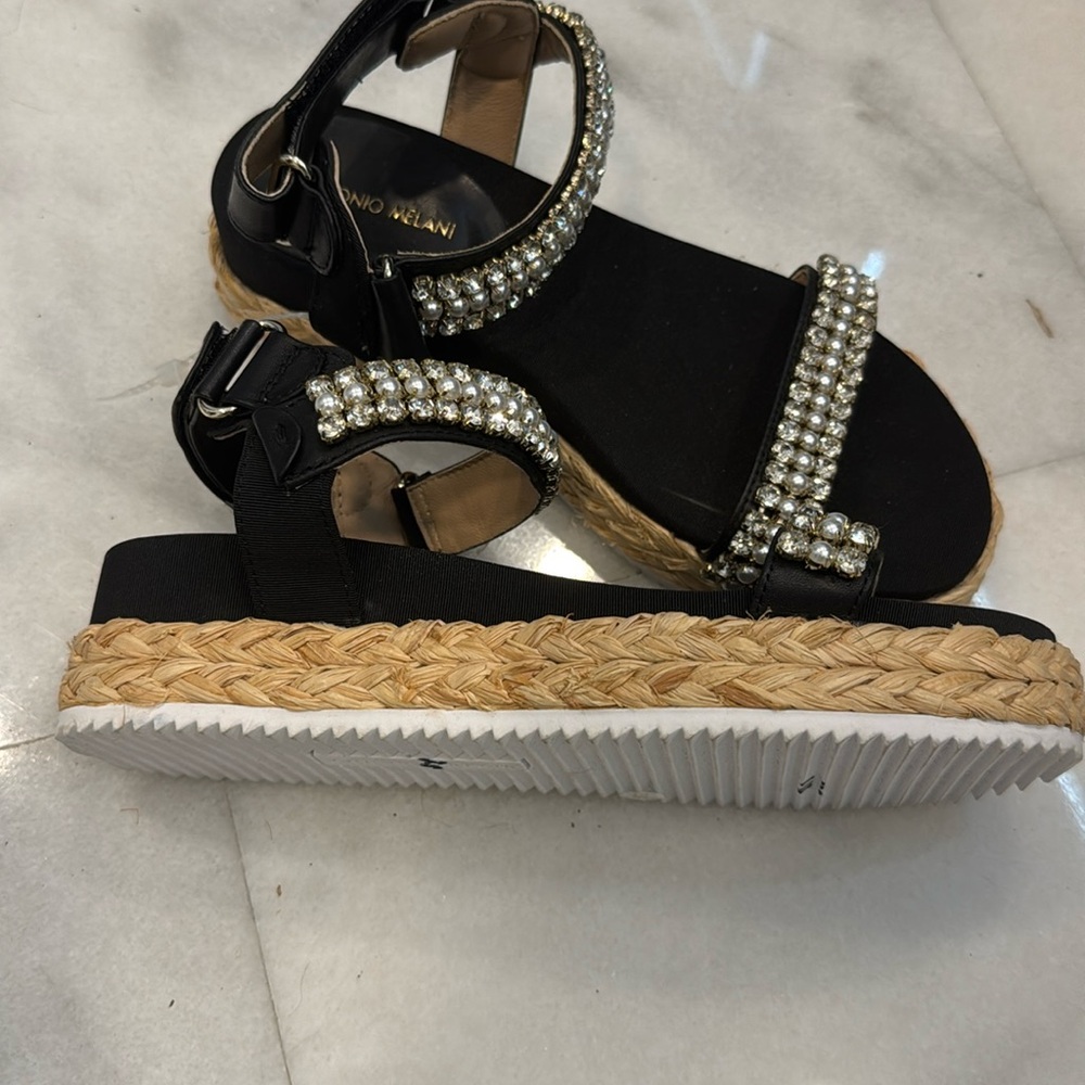 Black studded sandals